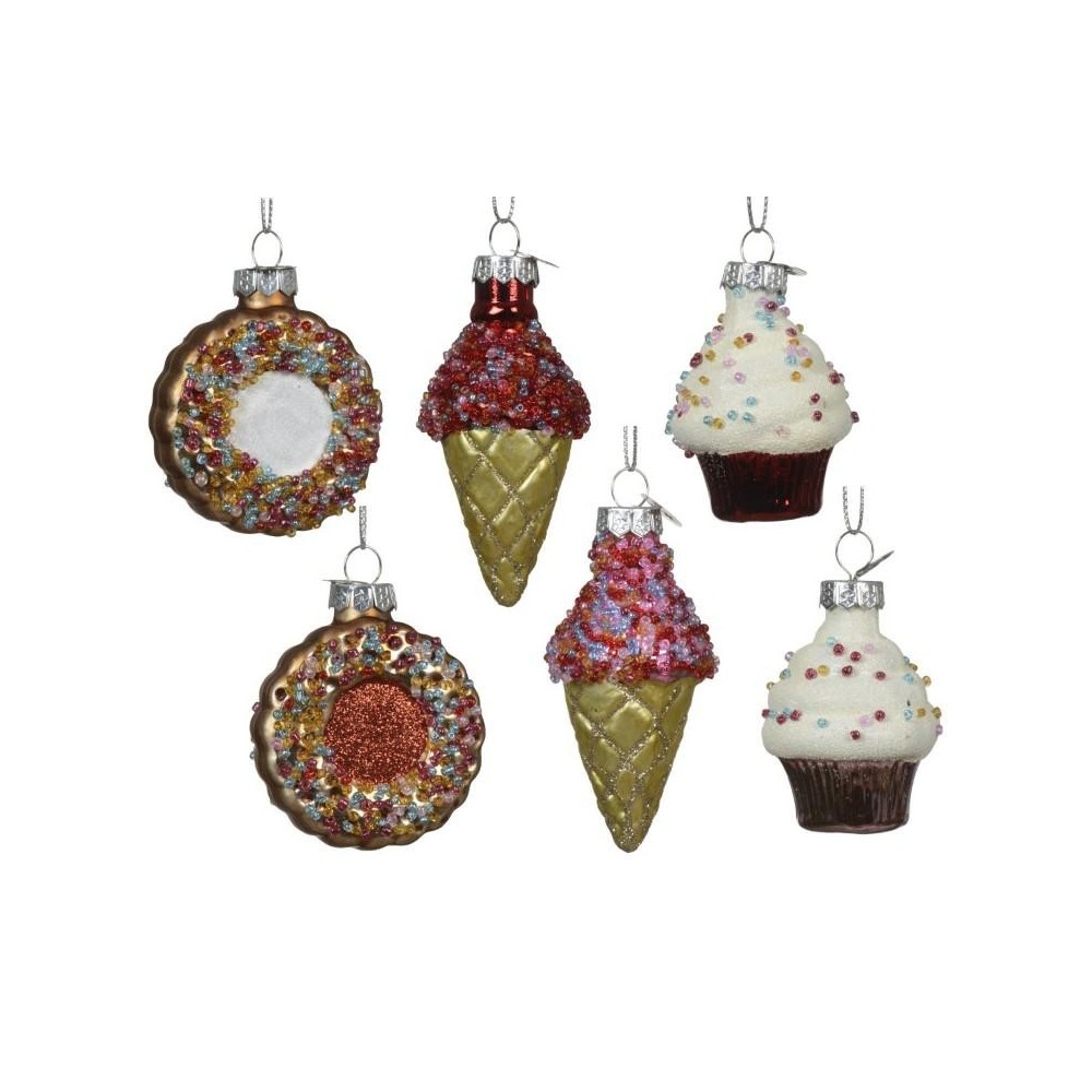 SFERE DOLCI VETRO 3 ASSORTITI H.7.5